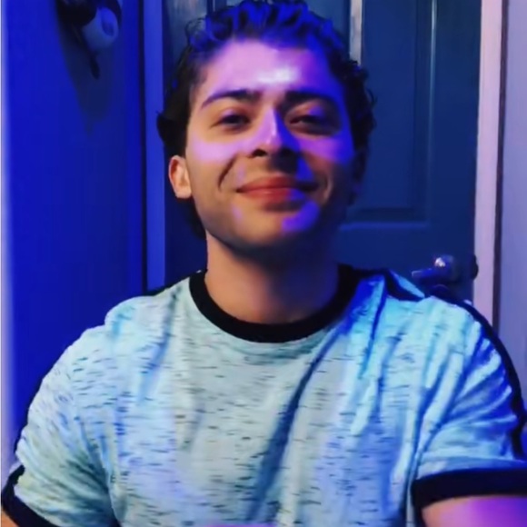 Modern Culture Bright Aqua Shirt with Black Accents - Picture 2 of 2